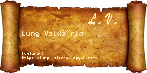 Lung Valéria névjegykártya